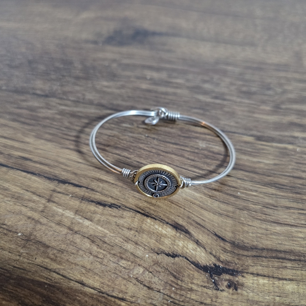 Luca + Danni Regular Compass Bangle Bracelet with a two-tone